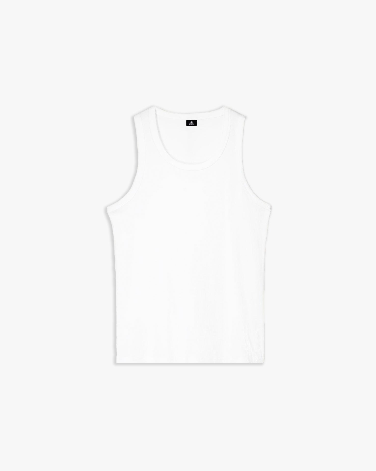 Weißes geripptes Tanktop