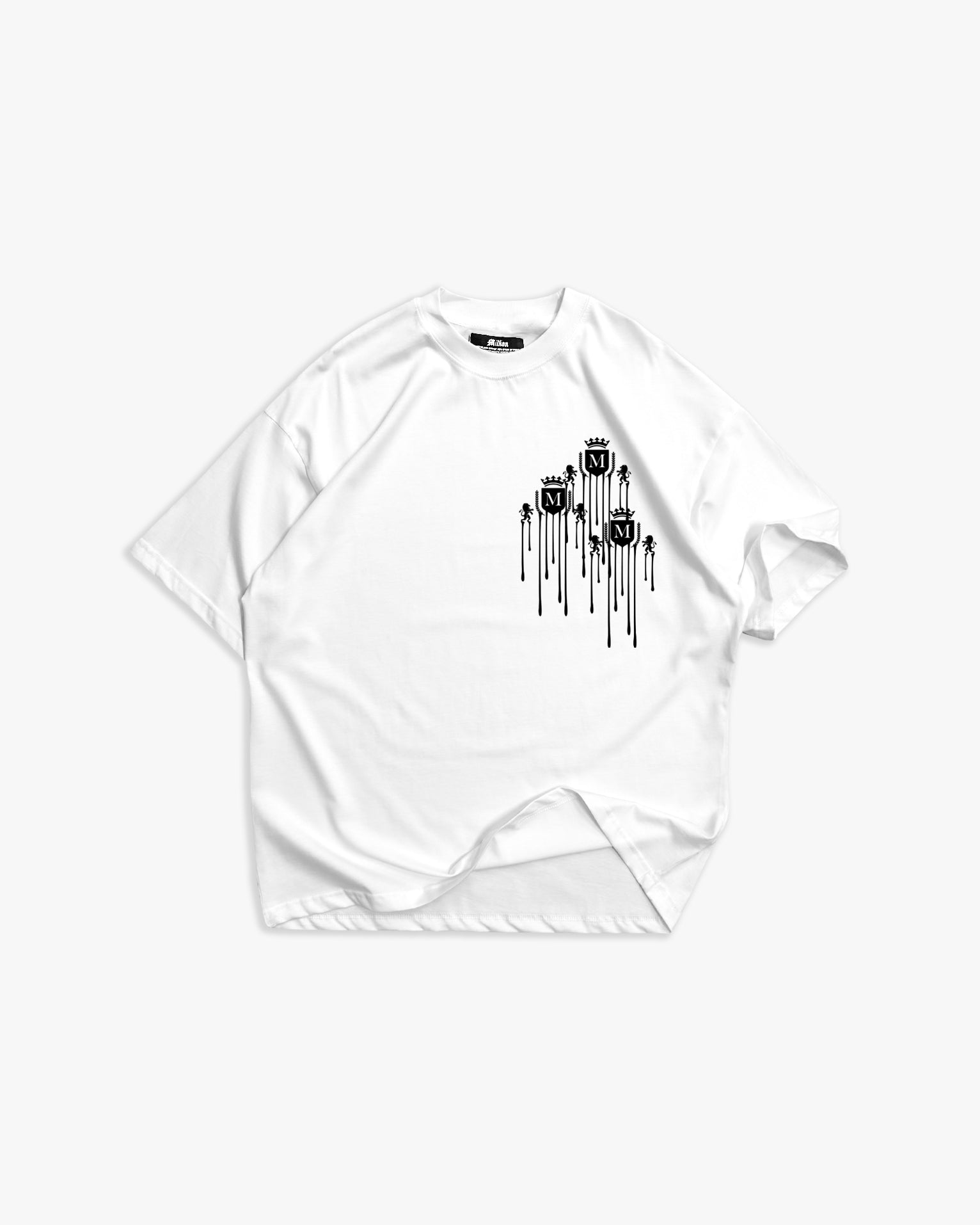 Weißes T-Shirt mit schwarzem Logo