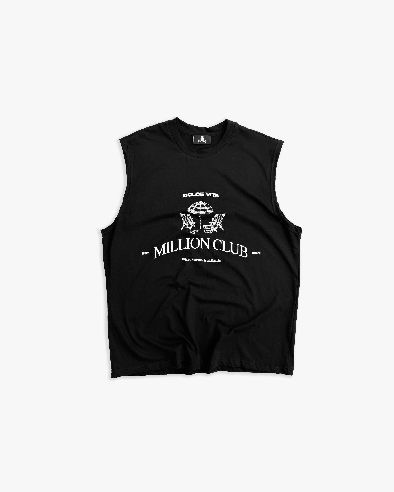Weißes T-Shirt mit schwarzem Logo