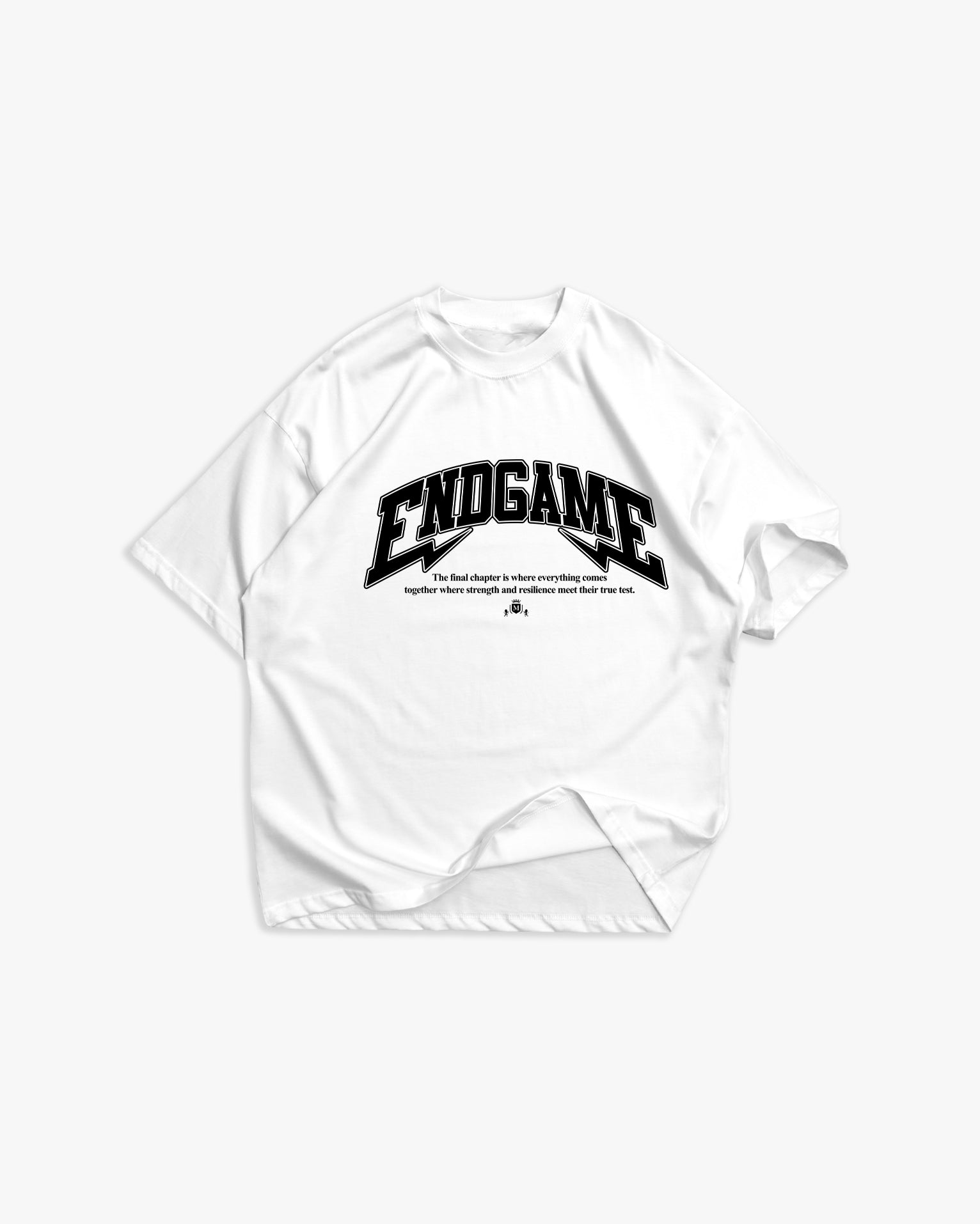 Weißes T-Shirt mit schwarzem Logo