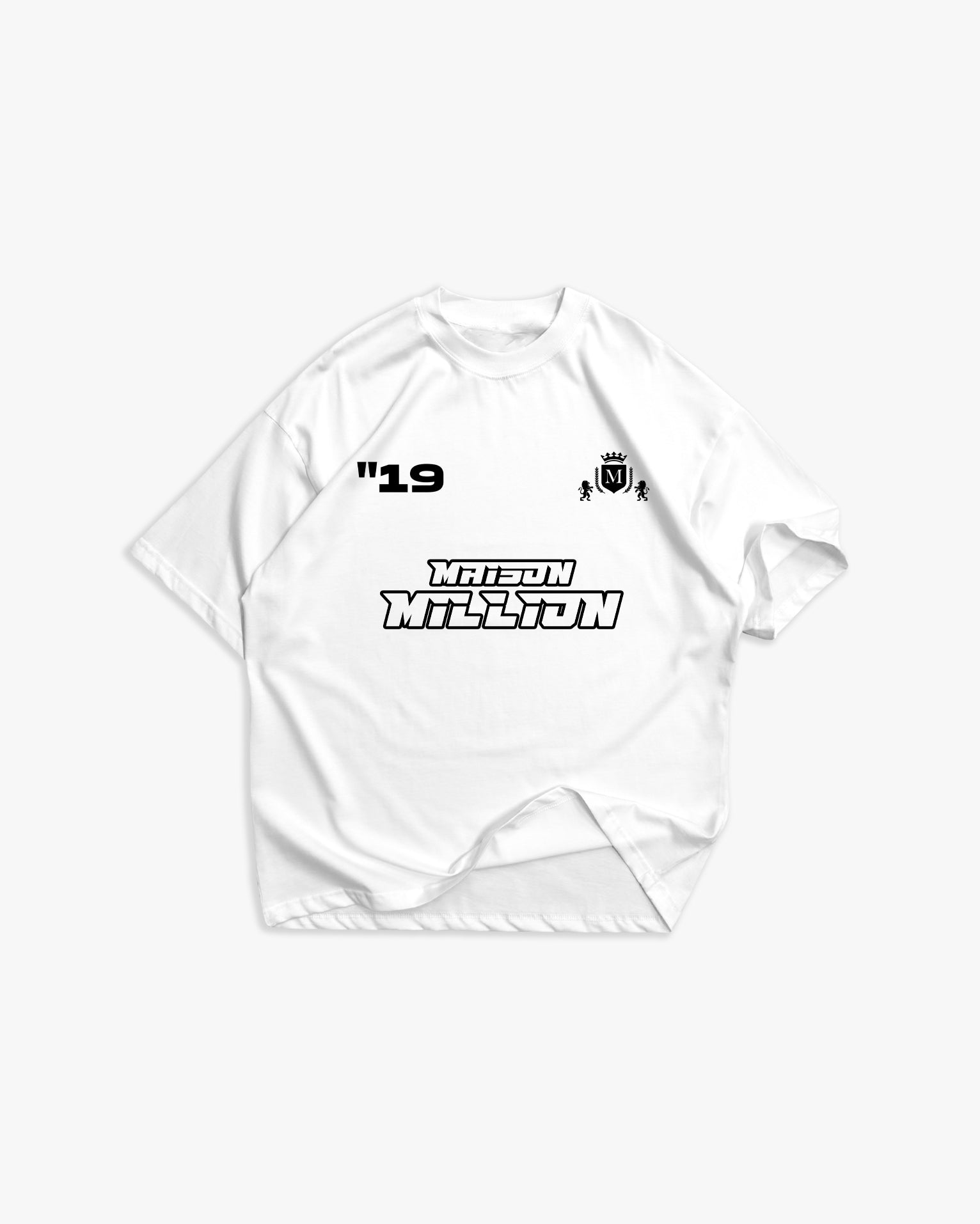 Weißes T-Shirt mit schwarzem Logo