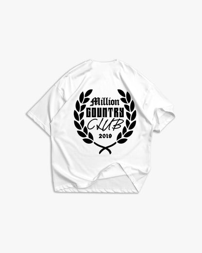 Weißes T-Shirt mit schwarzem Logo