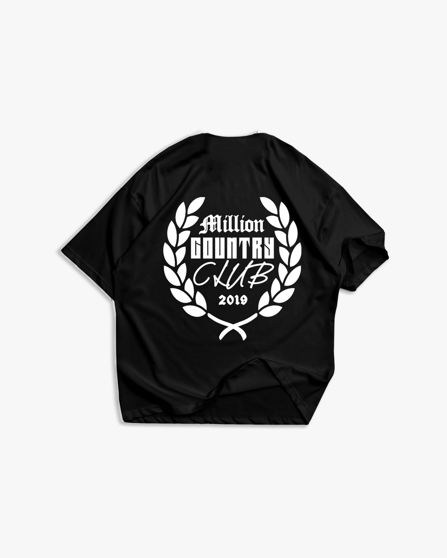 Schwarzes T-Shirt mit schwarzem Logo