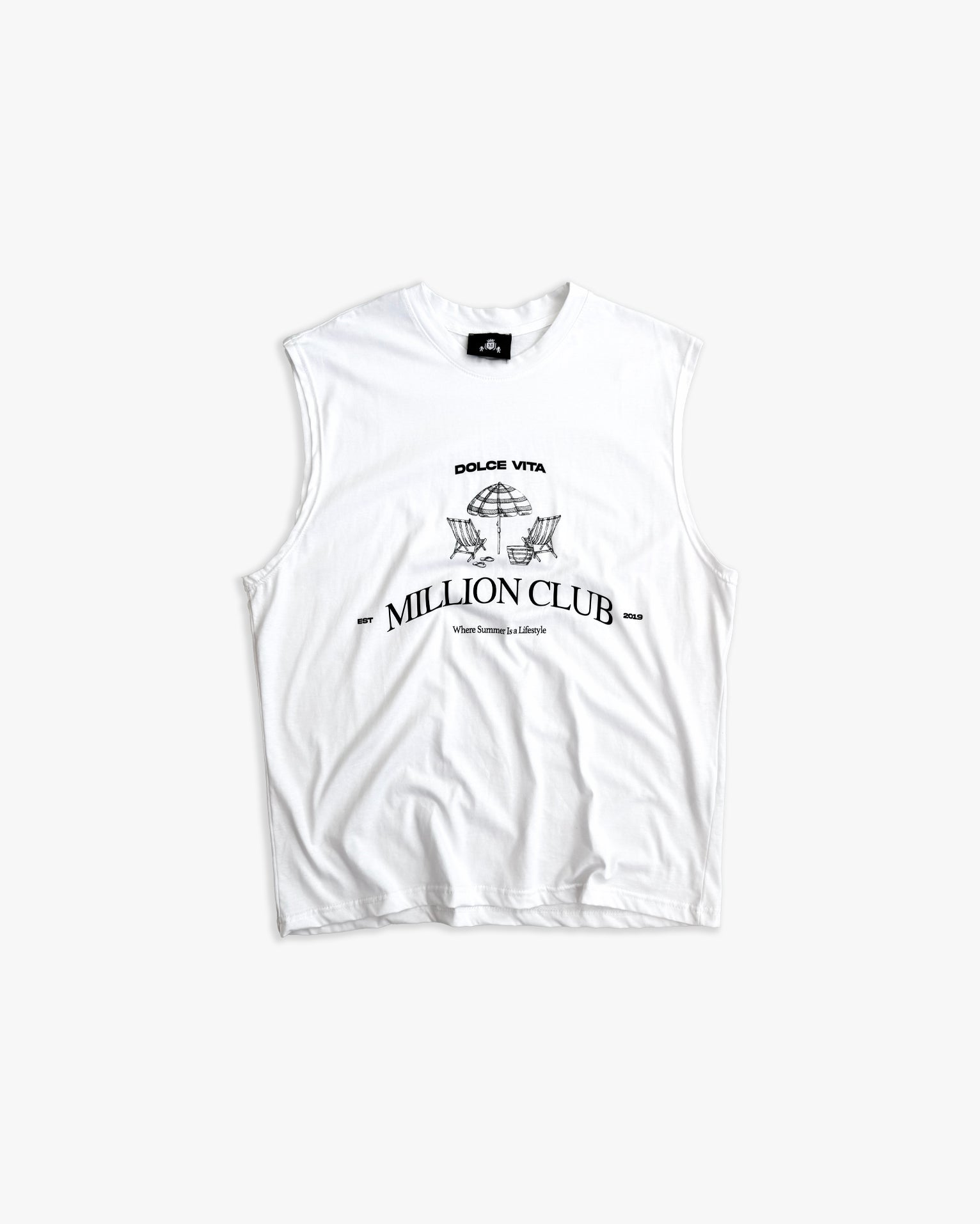Weißes T-Shirt mit schwarzem Logo