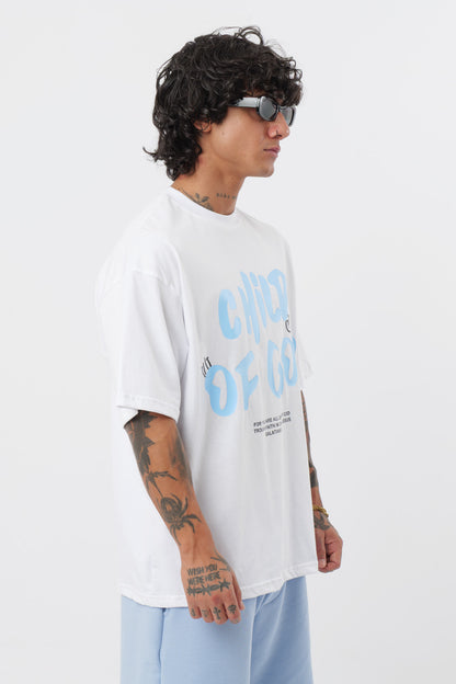 Weißes T-Shirt mit schwarzem Logo