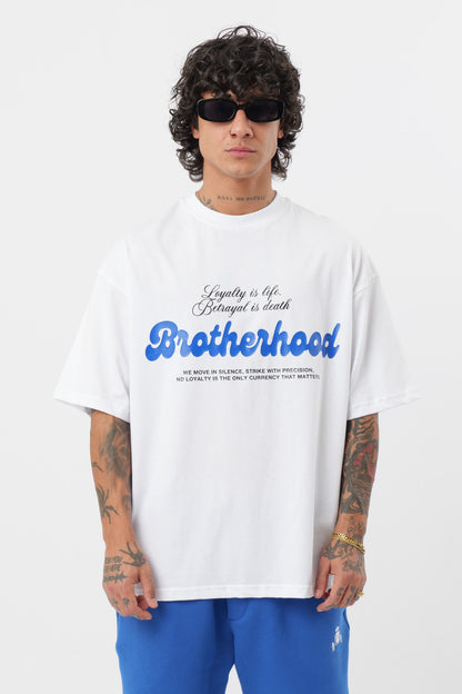 Weißes T-Shirt mit schwarzem Logo