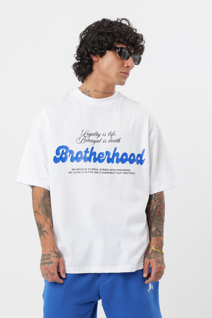 Weißes T-Shirt mit schwarzem Logo