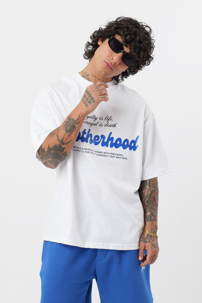 Weißes T-Shirt mit schwarzem Logo