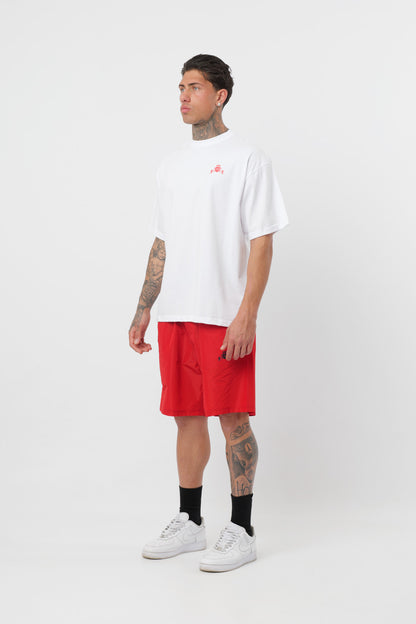Weißes T-Shirt mit schwarzem Logo