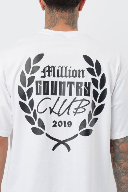 Weißes T-Shirt mit schwarzem Logo