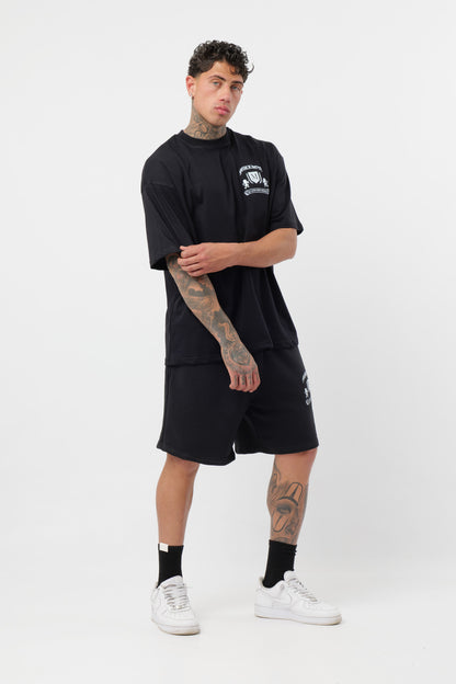 Weißes T-Shirt mit schwarzem Logo