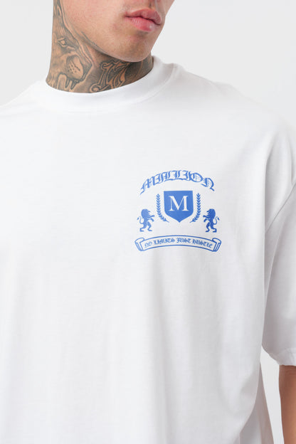 Weißes T-Shirt mit schwarzem Logo