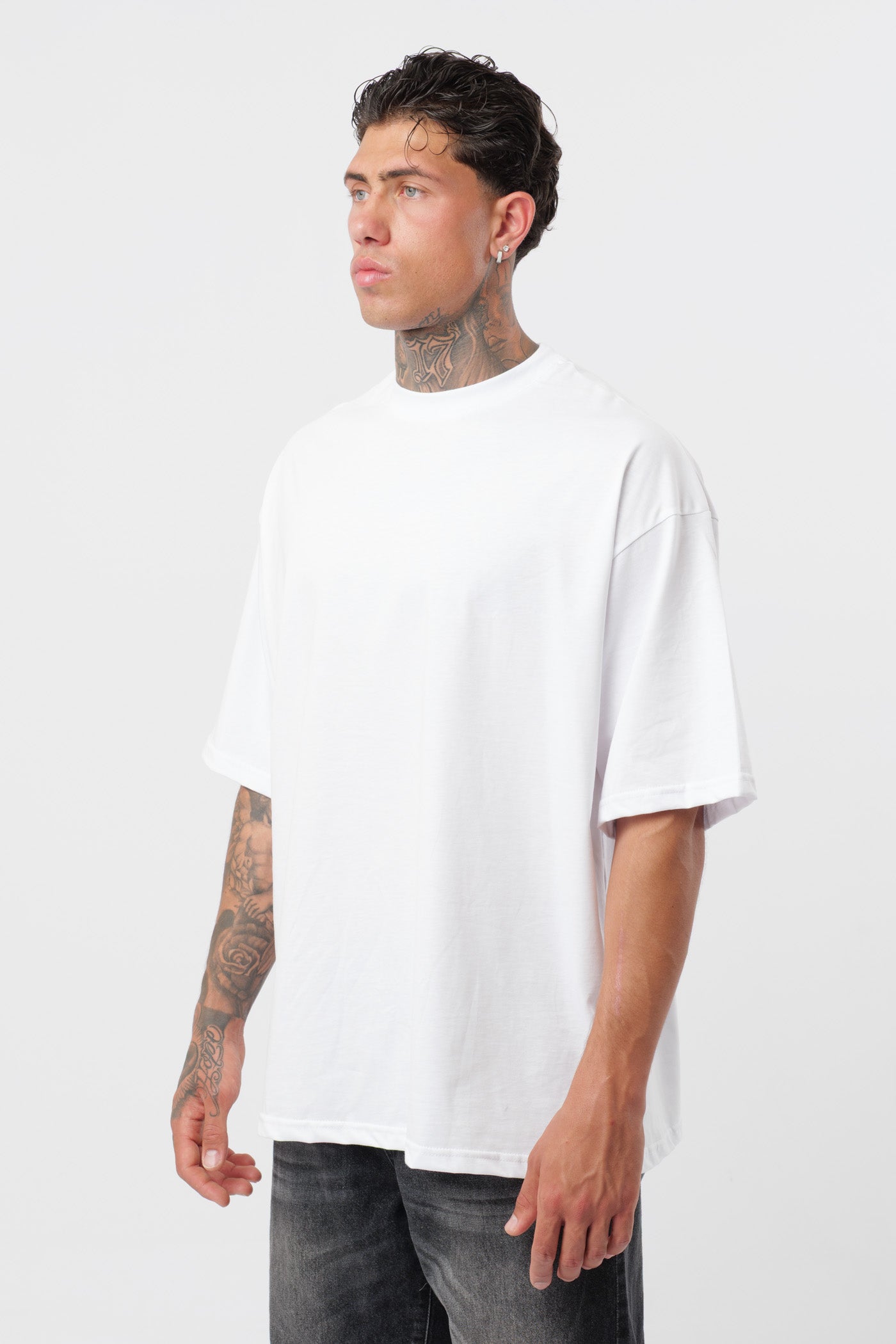 Weißes Oversize-T-Shirt