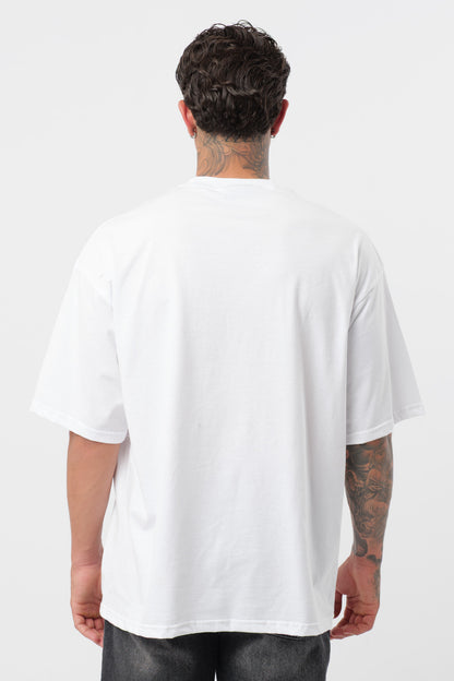 Weißes Oversize-T-Shirt