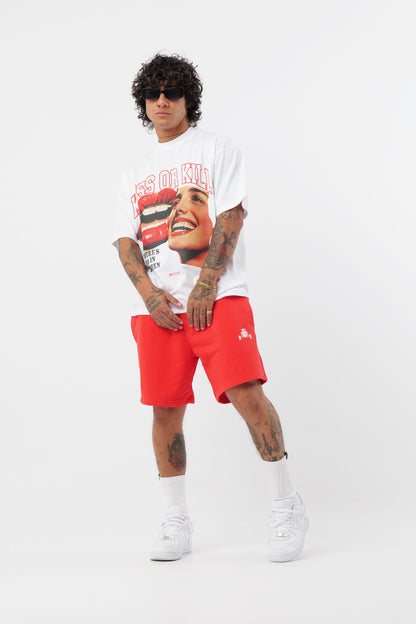Weißes T-Shirt mit schwarzem Logo