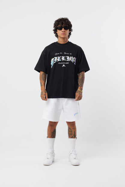 Weißes T-Shirt mit schwarzem Logo
