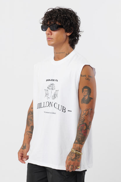 Weißes T-Shirt mit schwarzem Logo