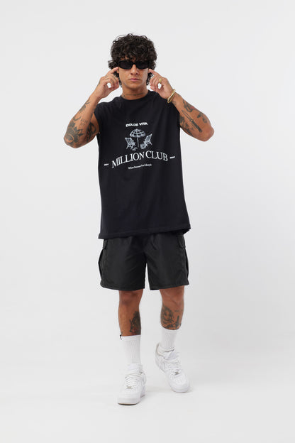 Weißes T-Shirt mit schwarzem Logo