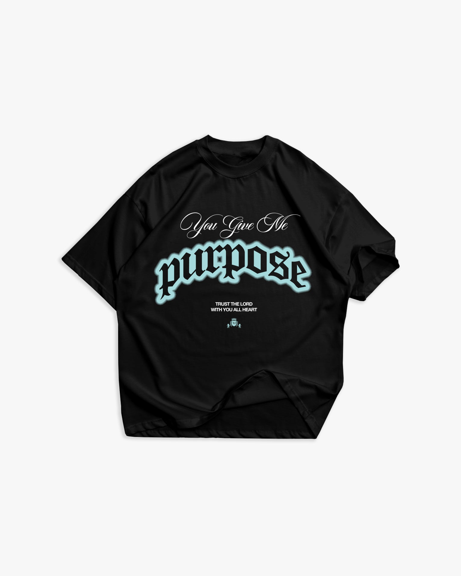 Schwarzes T-Shirt mit schwarzem Logo