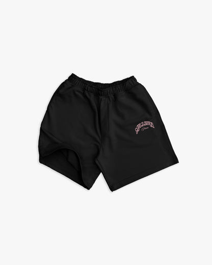Schwarzes T-Shirt mit schwarzem Logo