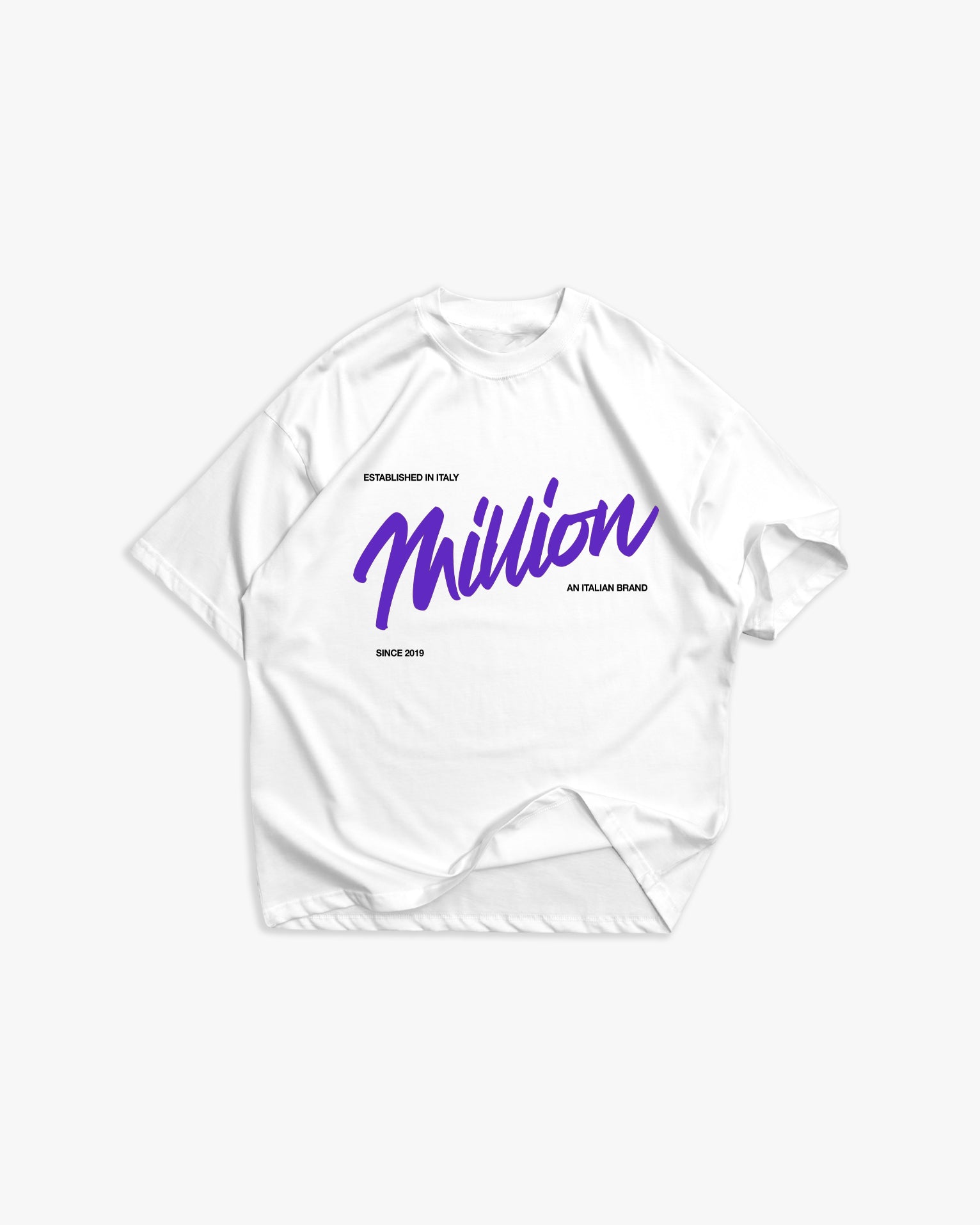 Weißes T-Shirt mit schwarzem Logo