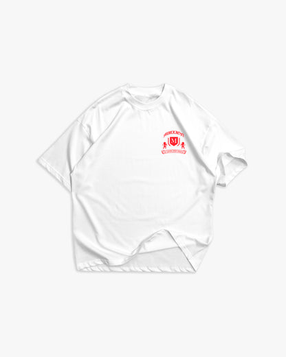Weißes T-Shirt mit schwarzem Logo
