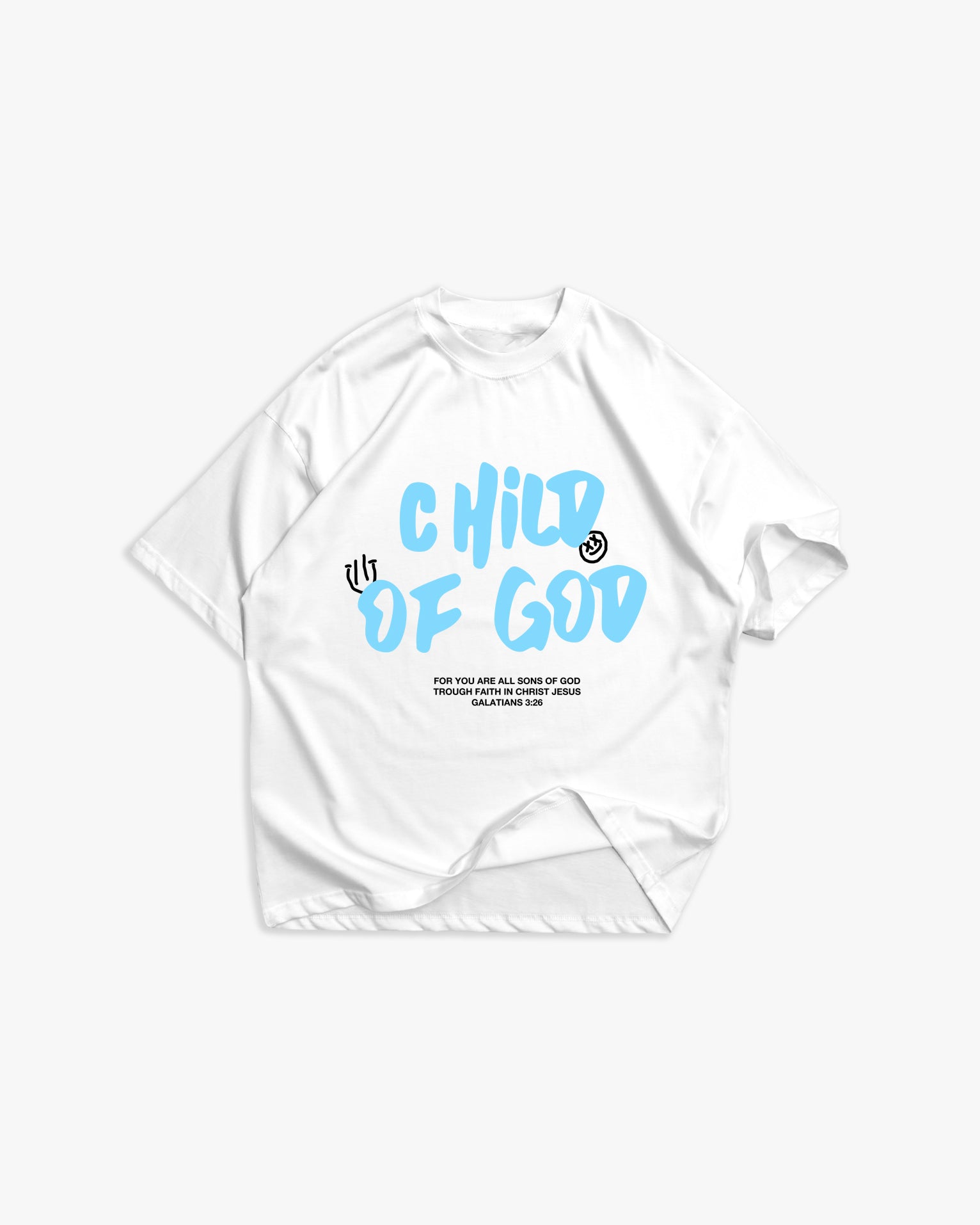 Weißes T-Shirt mit schwarzem Logo